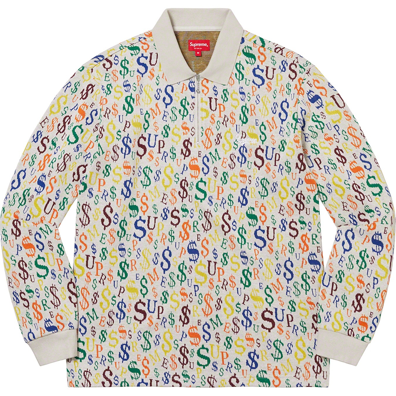 Currency Jacquard Zip L/S Polo view 3